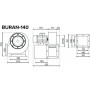 Радиальный вентилятор ERA PRO Buran 140 4K M R (600 м3/ч) D140 правый