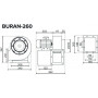 Радиальный вентилятор ERA PRO Buran 260 4K M L (1300 м3/ч) D200 левый